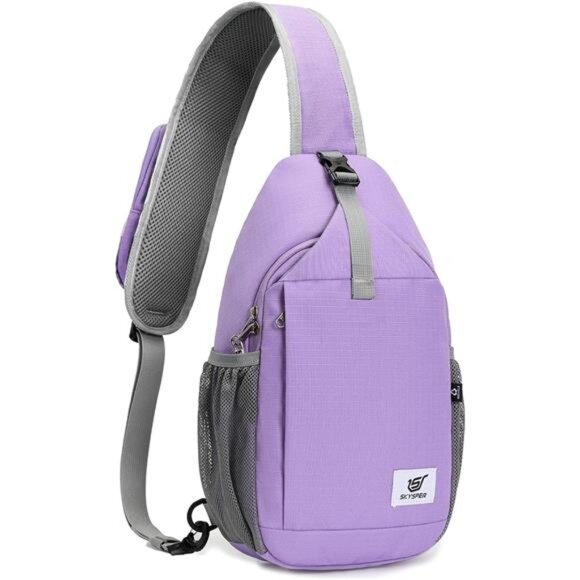 Sling Bag RFID CrossBody Bag Purple - Picture 1 of 6